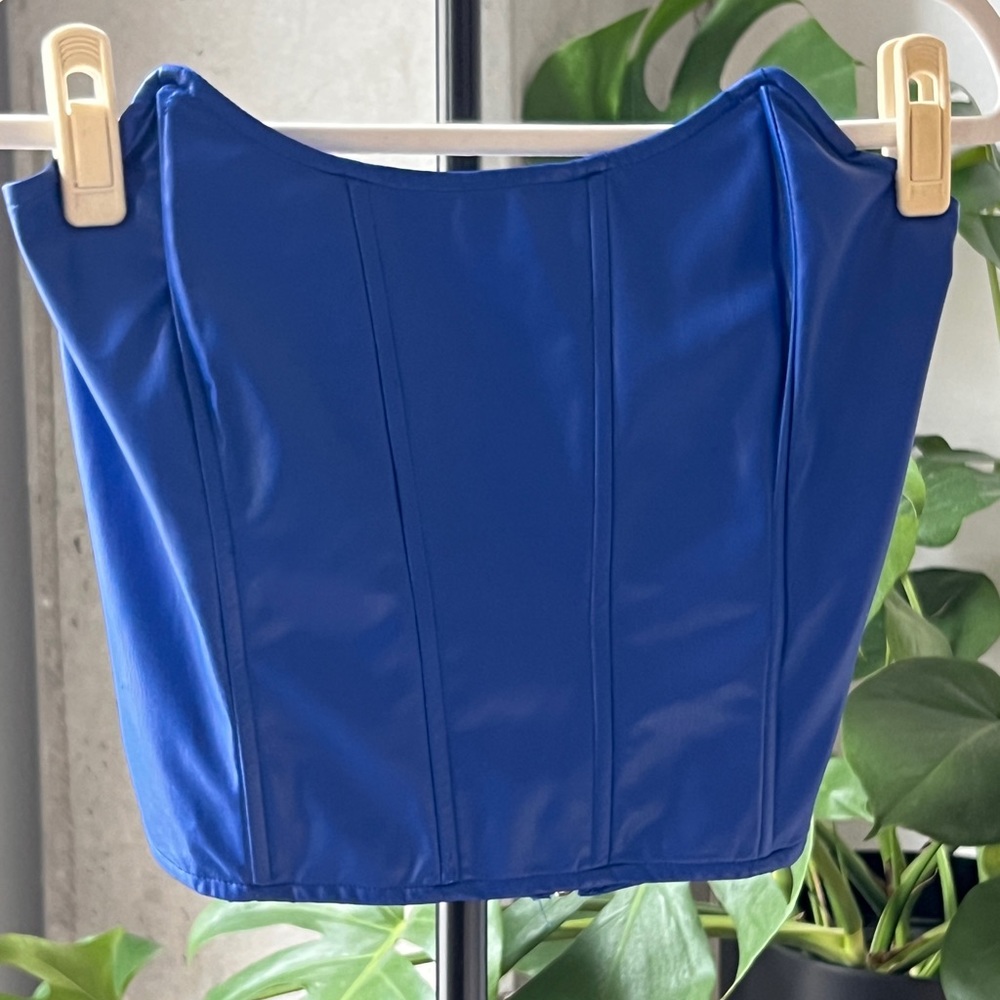 Princess Polly Blue Leather Corset
